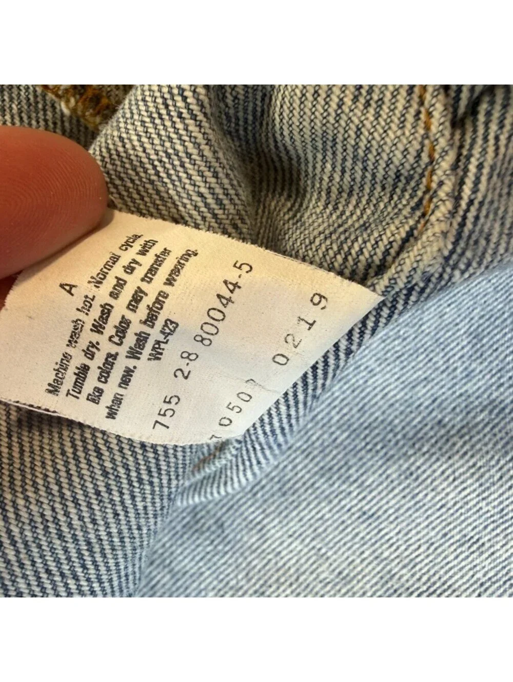 VIntage Levis Type 3 Trucker Jacket Mens Large Light Wash 90s Made in USA